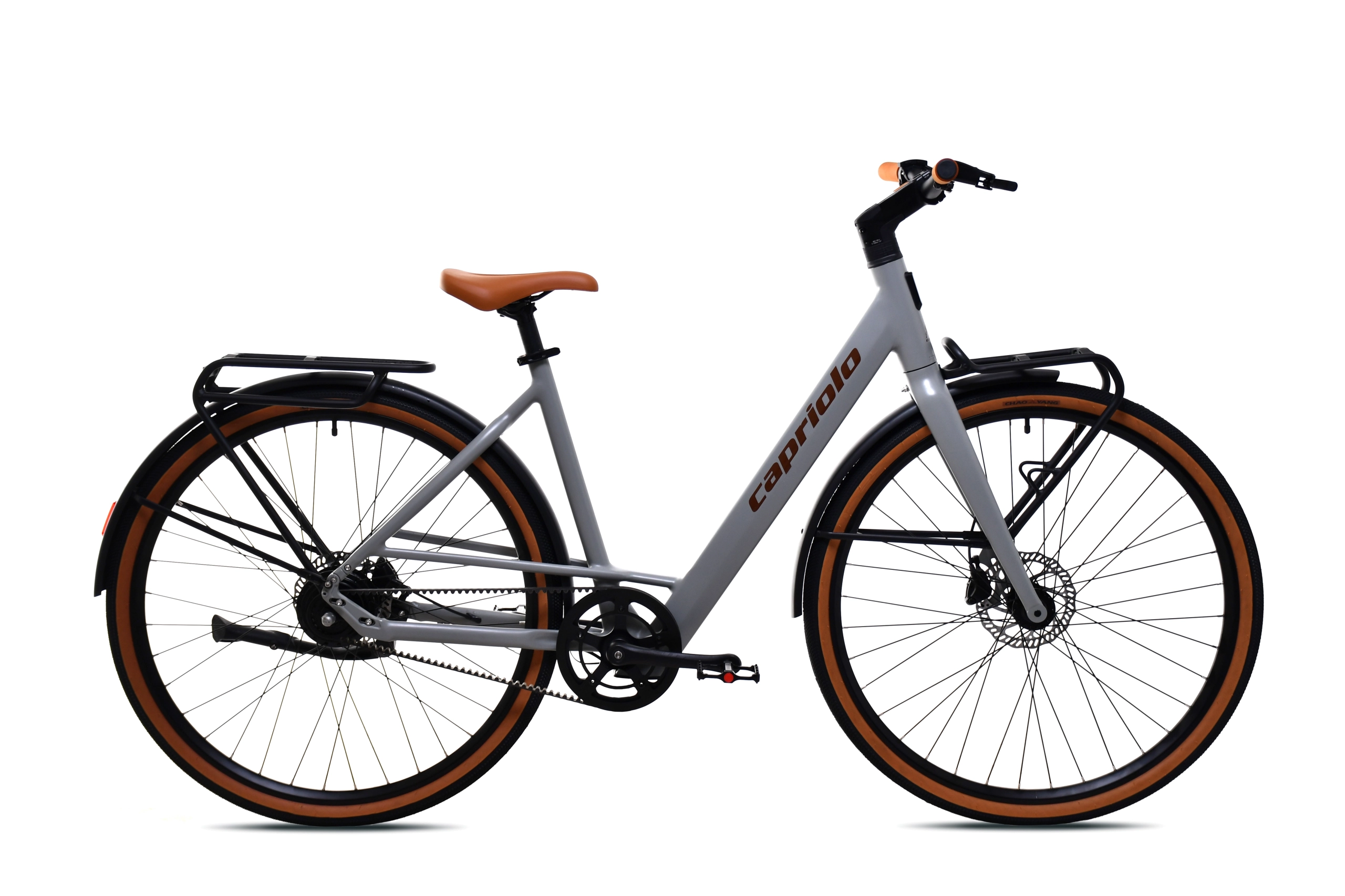 BELT DRIVE 28" E-BIKE sivo-bež