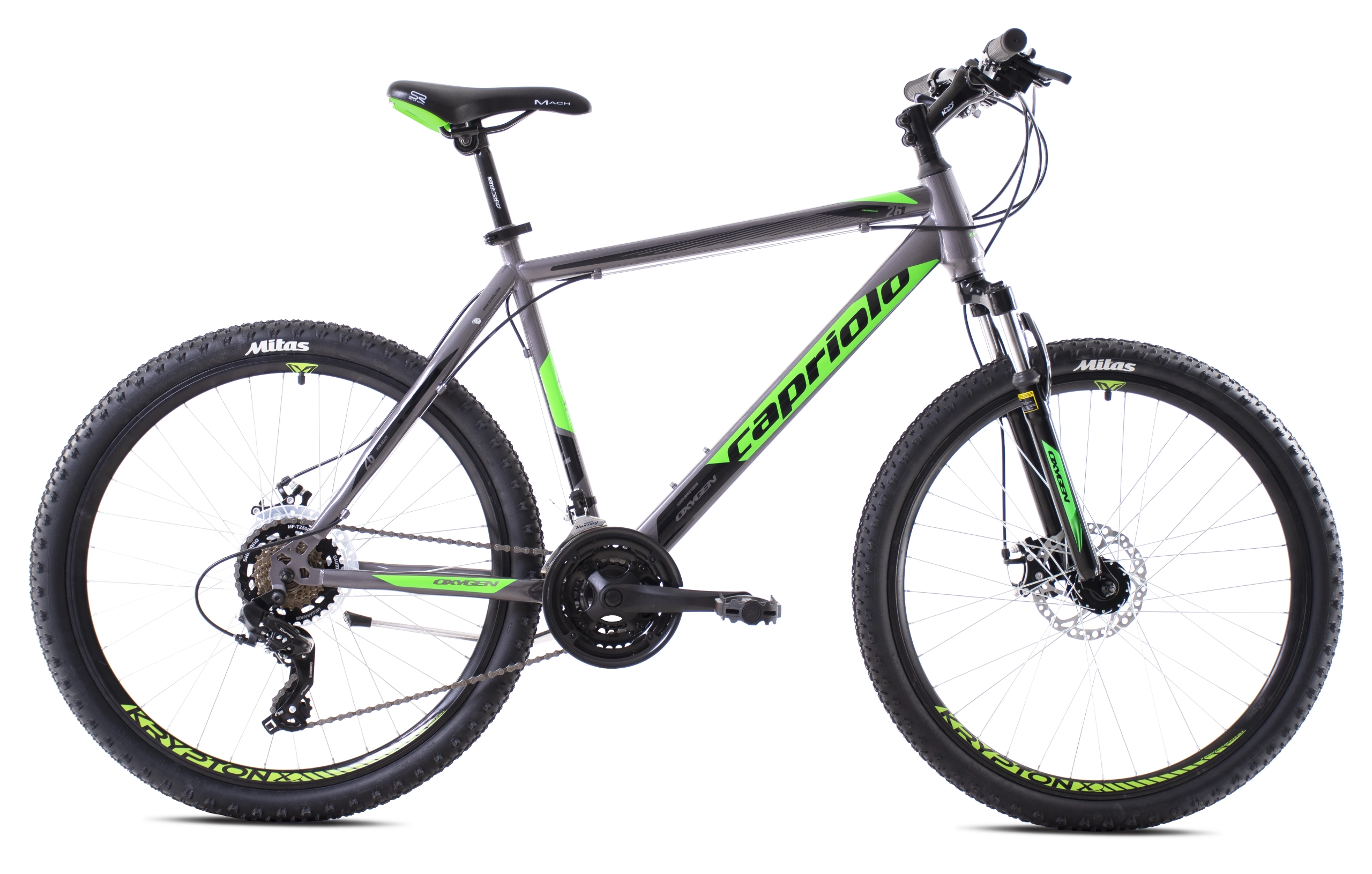 MTB OXYGEN 26"/21HT sivo-n.zel