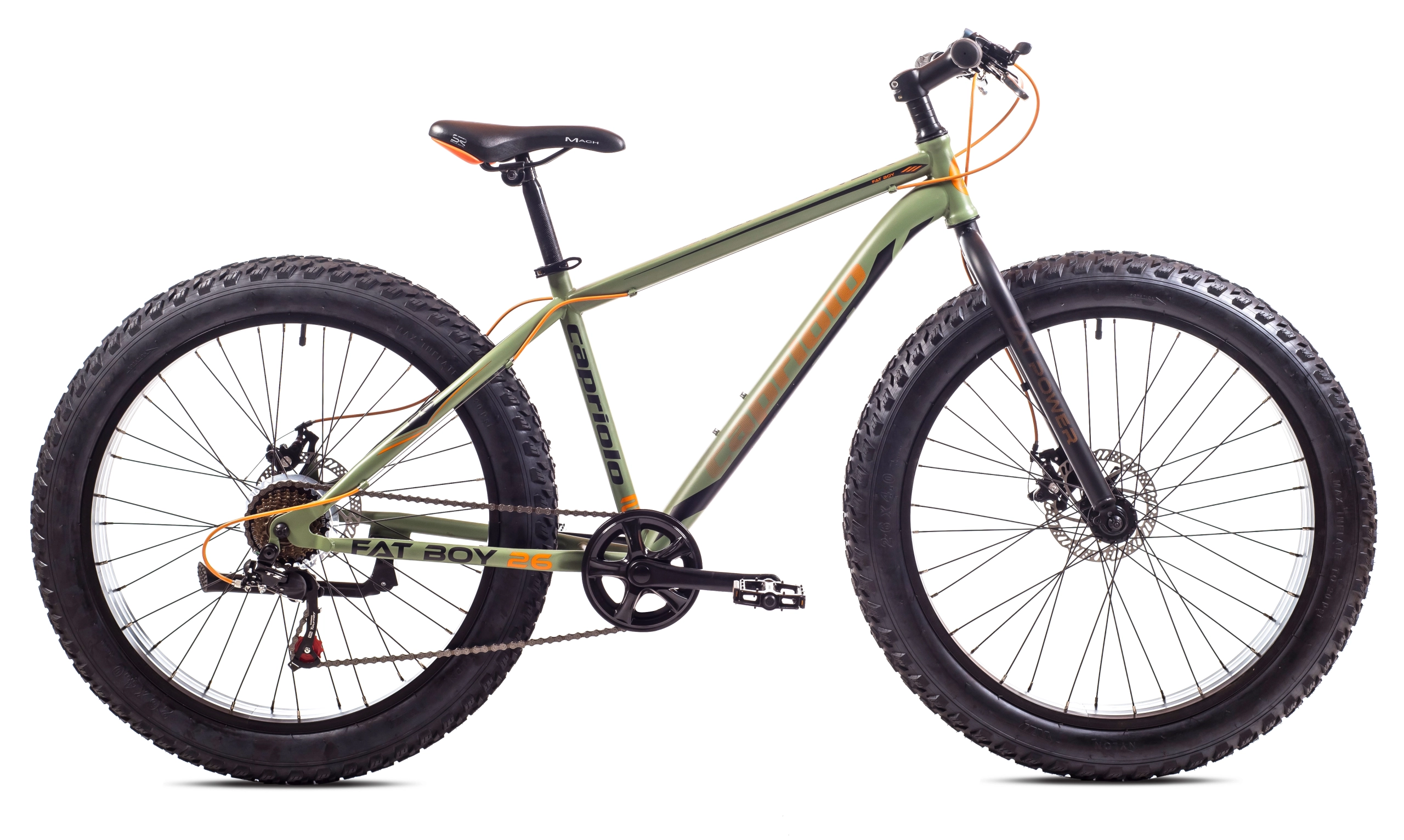 MTB FATBOY 26"/7HT zele-oranz