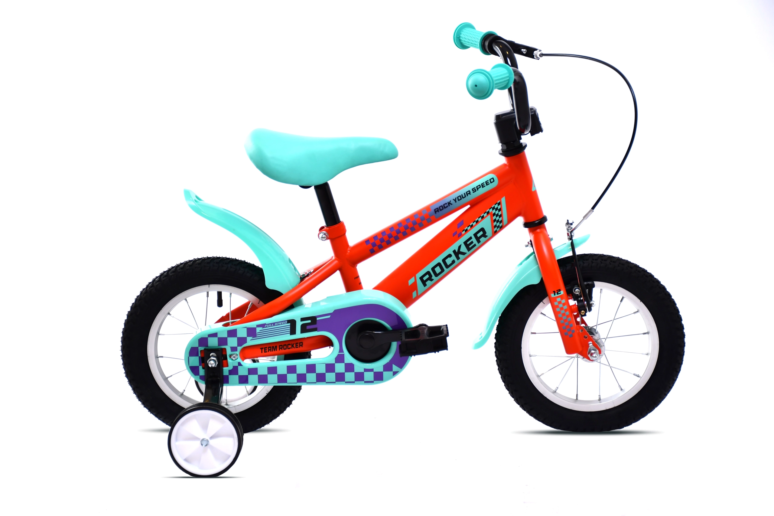 BMX 12"HT ROCKER orange-turquise