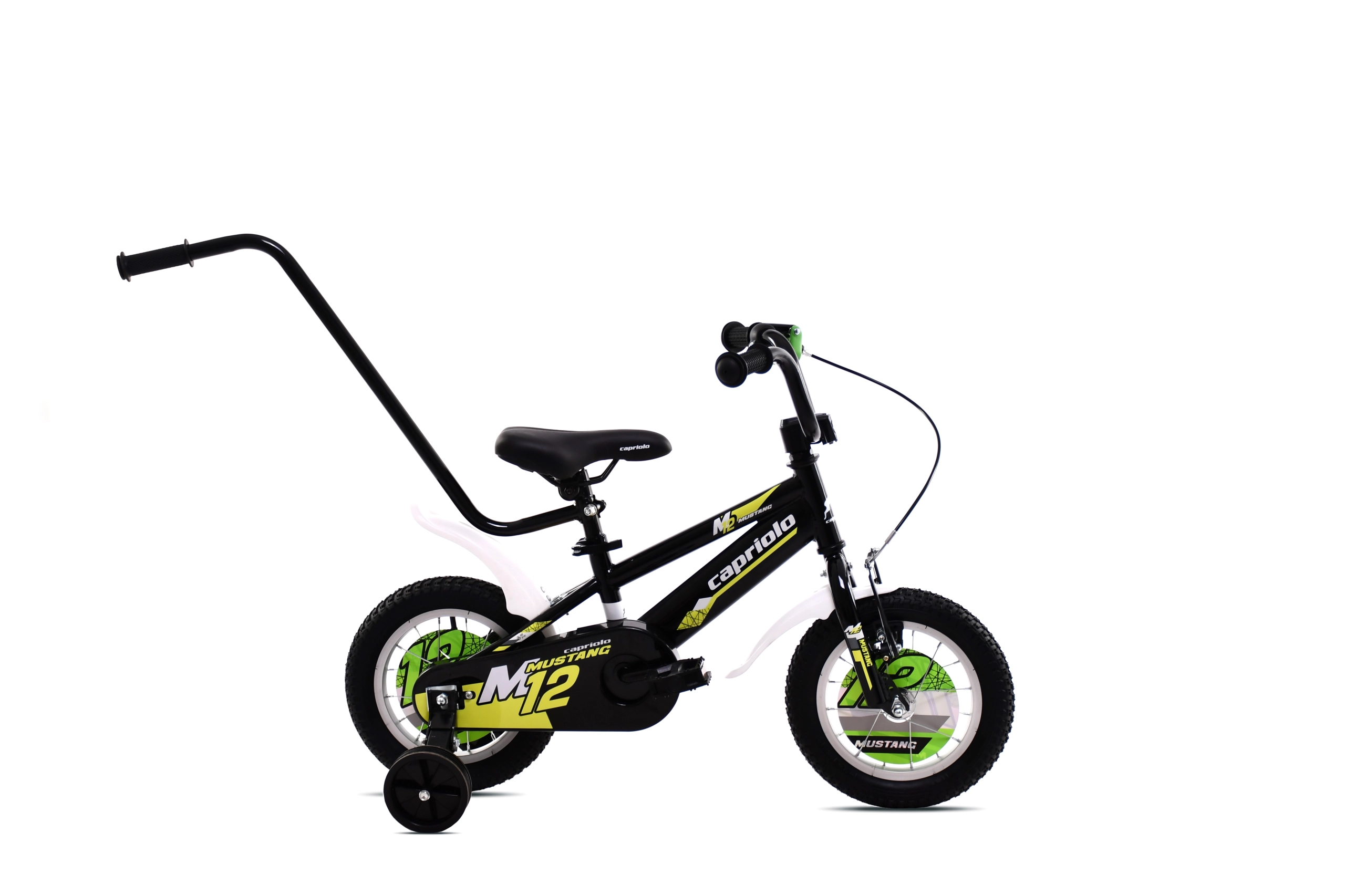 BMX 12"HT MUSTANG black-lime