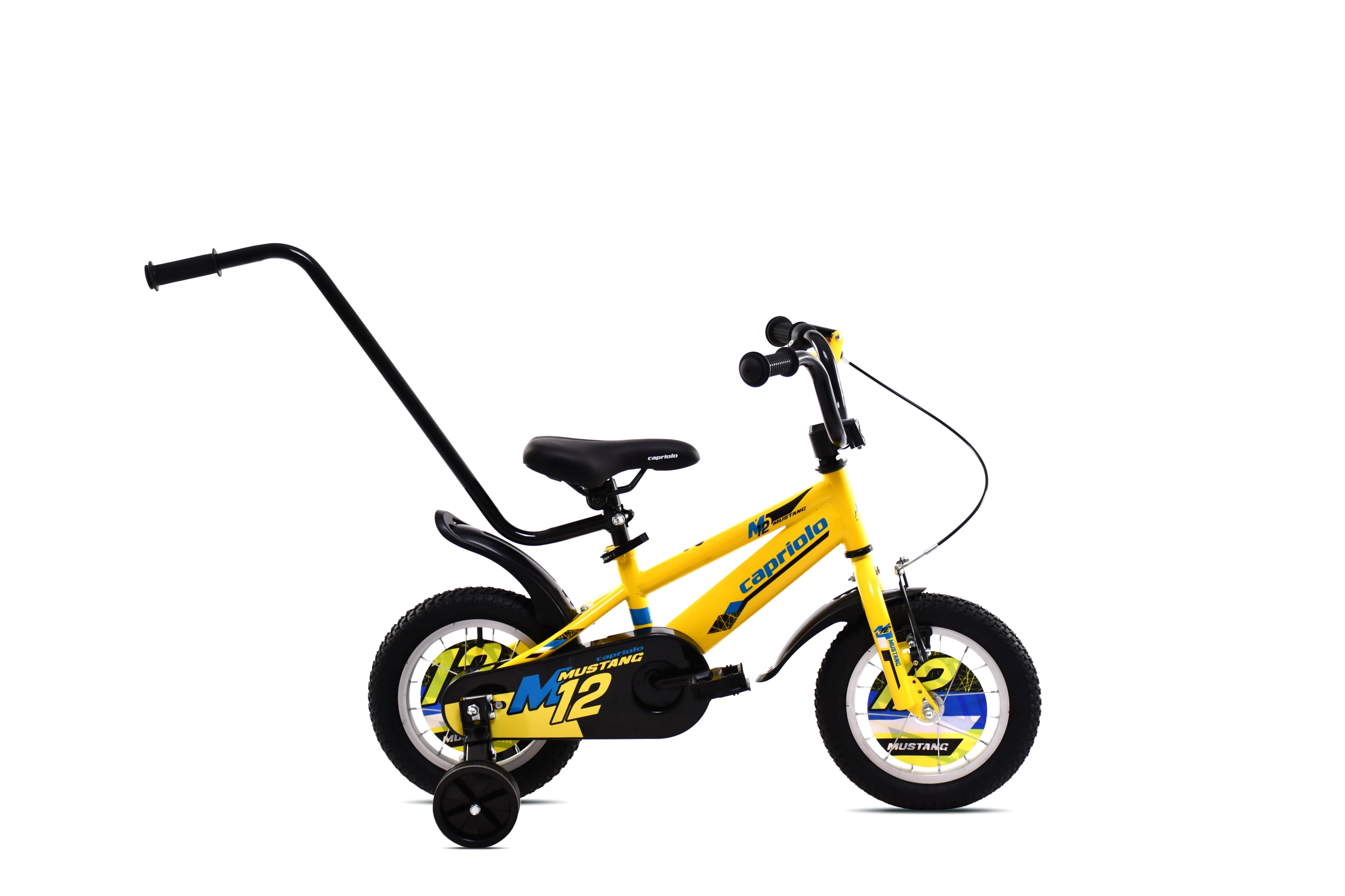 BMX 12"HT MUSTANG yellow-blue