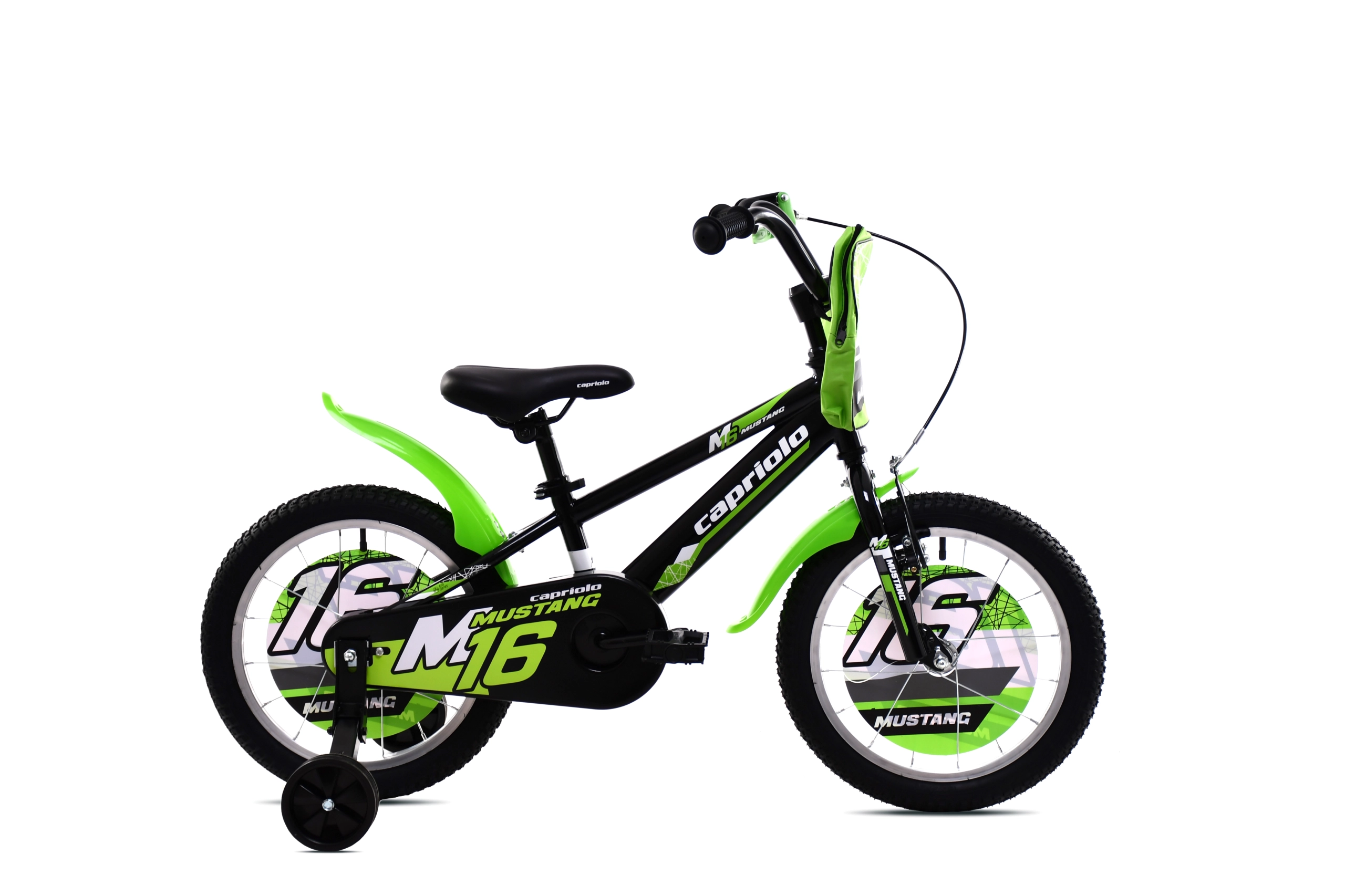 BMX 16"HT MUSTANG black-lime