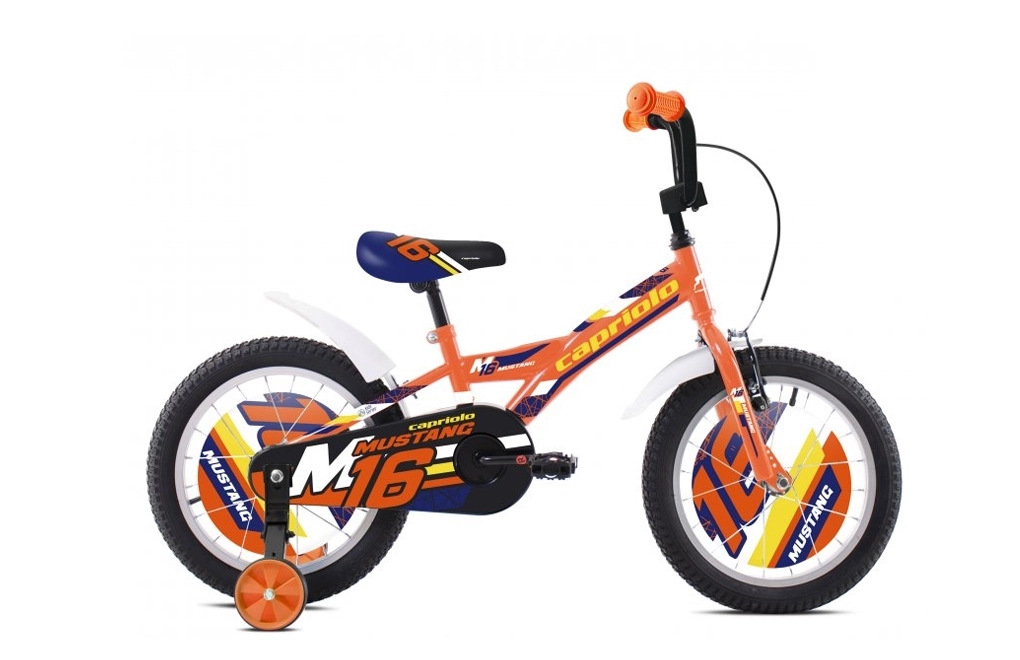 BMX 16"HT MUSTANG oranz-plavo
