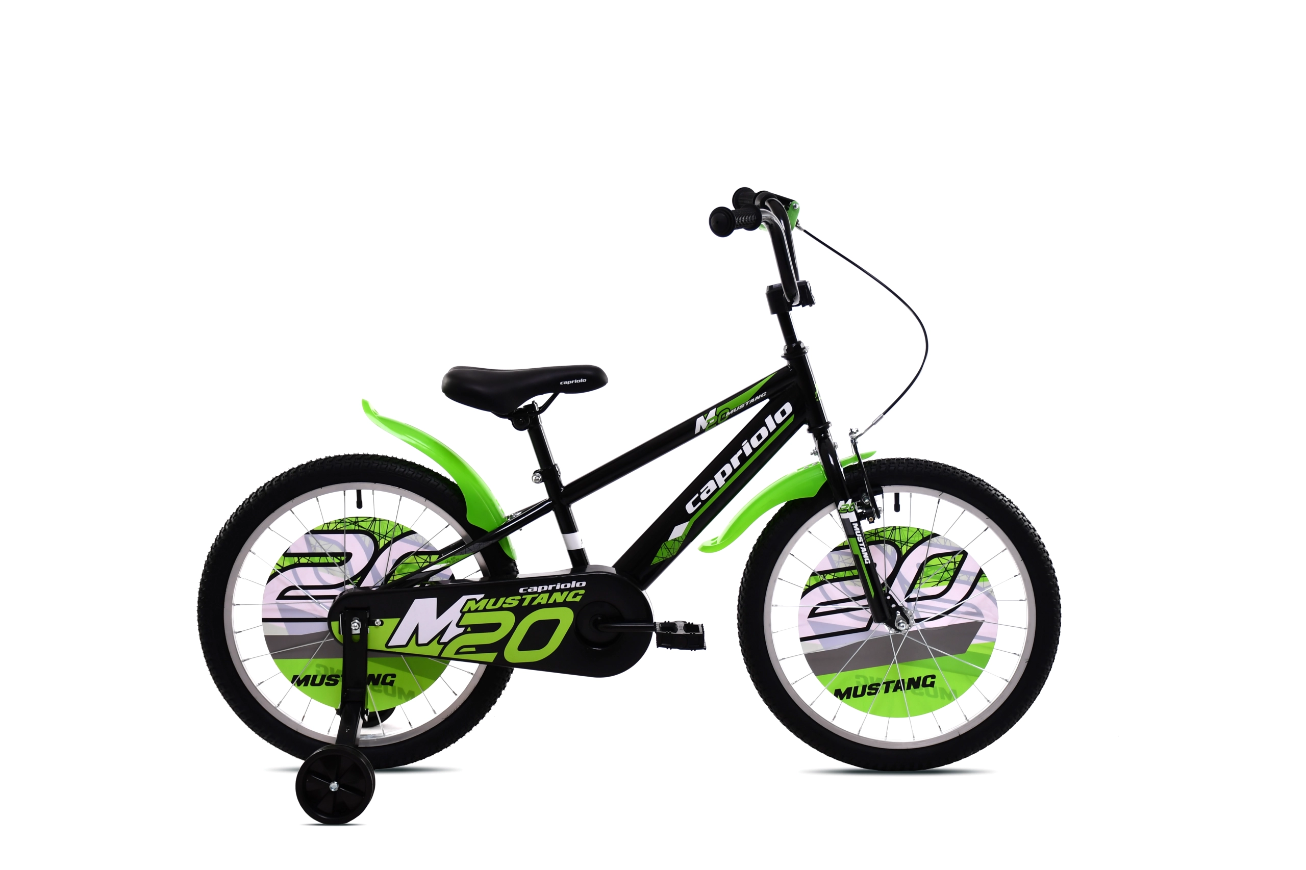 BMX 20"HT MUSTANG black-lime