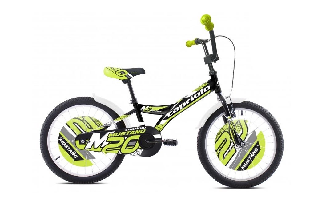 BMX 20"HT MUSTANG crno-lime