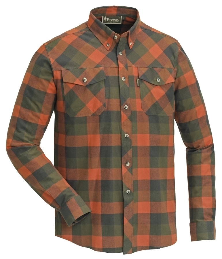 PINEWOOD KOŠULJA LUMBO TERRACOTTA GREEN 3XL