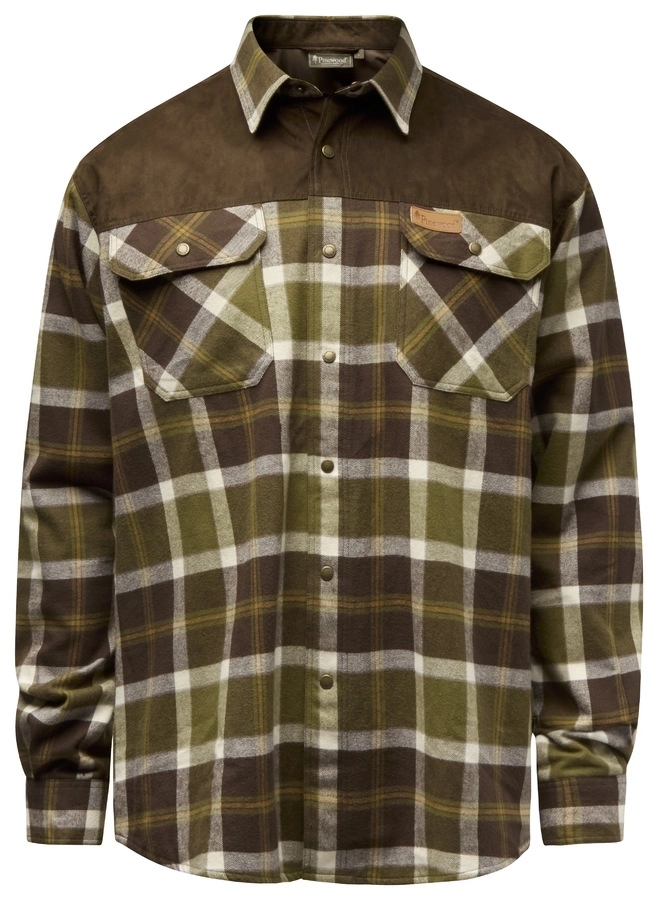 PINEWOOD KOŠULJA DOUGLAS OLIVE GREEN/CR.WHITE 2XL