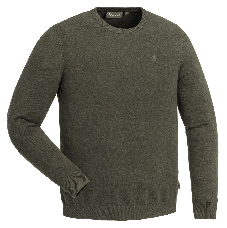 PINEWOOD DŽEMPER VARNAMO CREWNECK GREEN MELANGE S