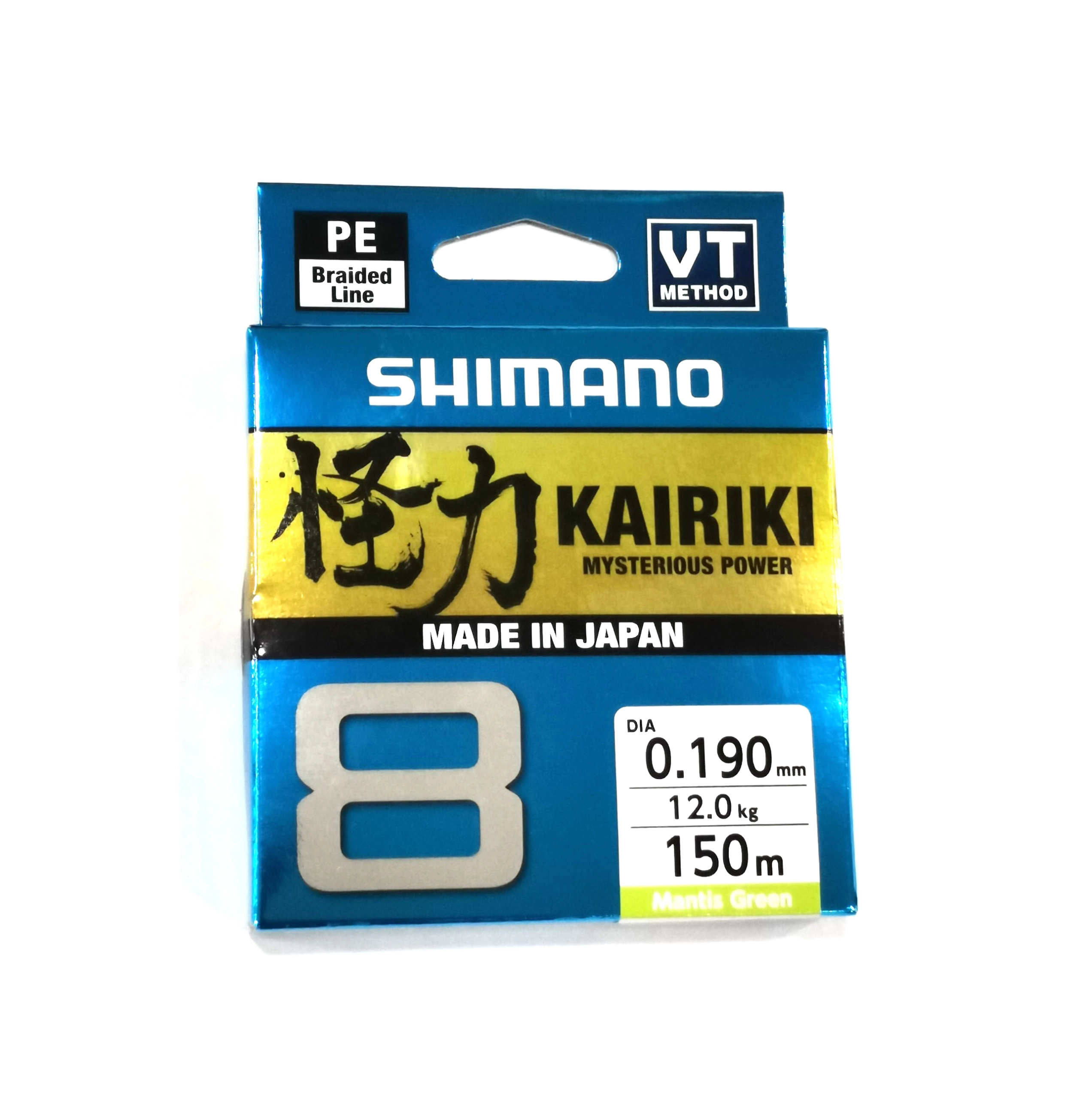 STRUNA SHIMANO KAIRIKI 8 150M 0.19MM GREEN