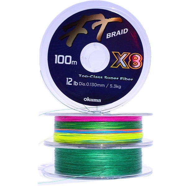 STRUNA OKUMA FT X8 0.205MM 100M MULTICOLOR